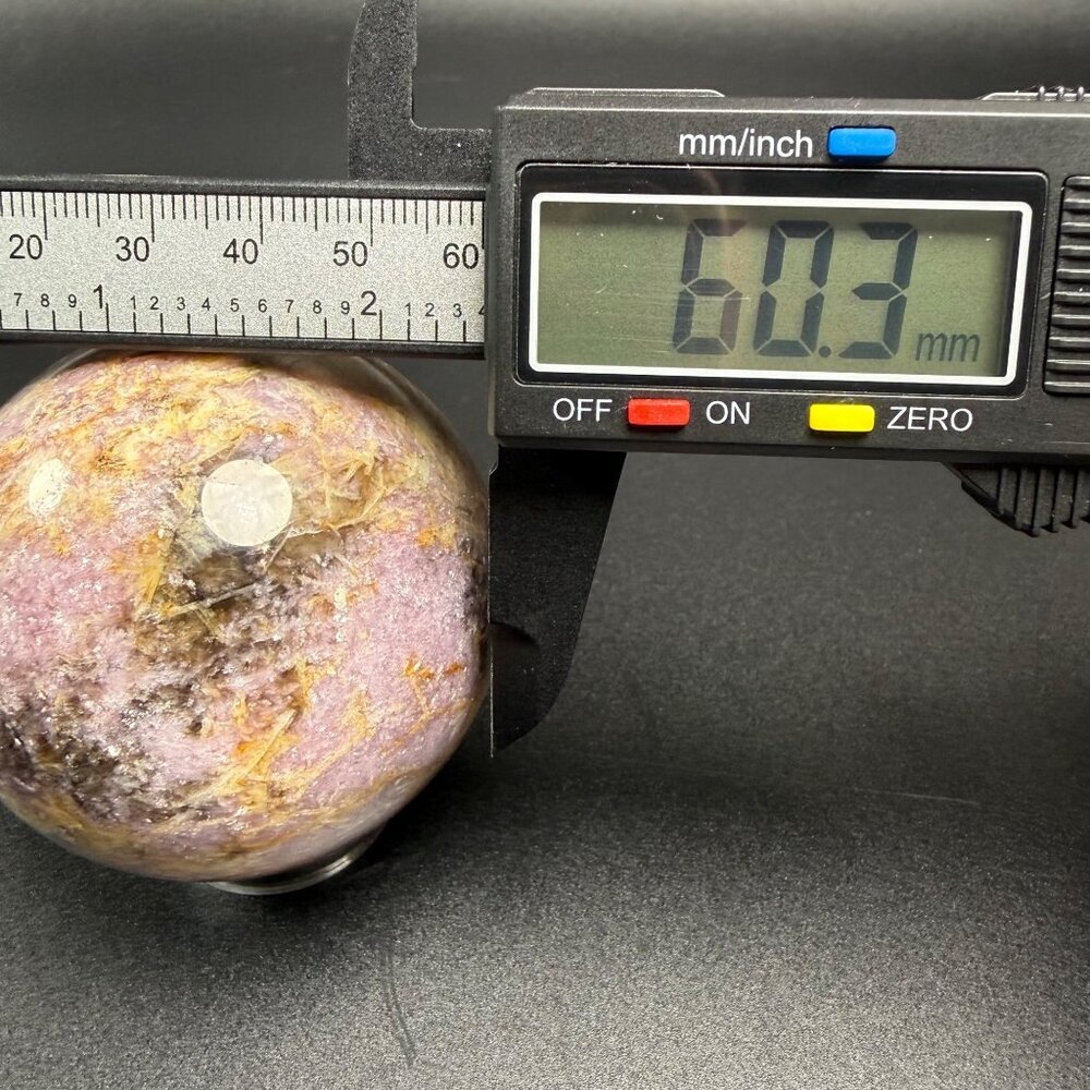 Rare Natural Amethyst Auralite 23 Sphere Stone Orb Healing Crystal  60.3mm 322g - Picture 6 of 9